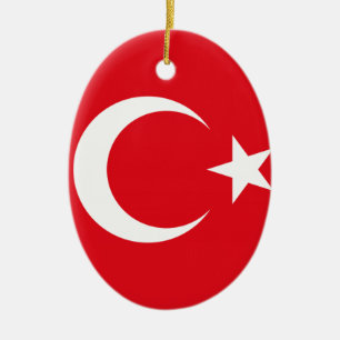Turkse vlag keramisch ornament