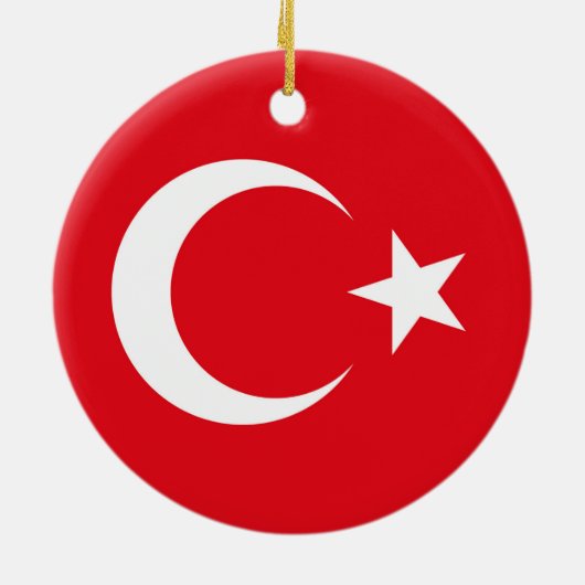 Turkse vlag keramisch ornament (Achterkant)