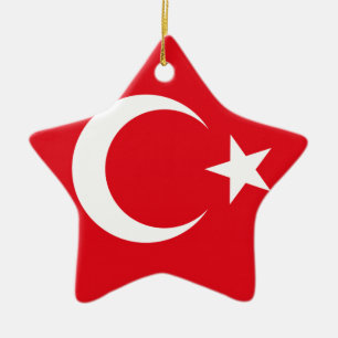 Turkse vlag keramisch ornament