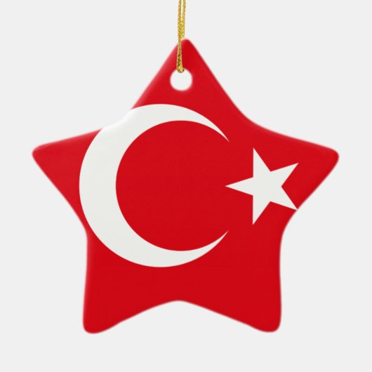 Turkse vlag keramisch ornament (Voorkant)