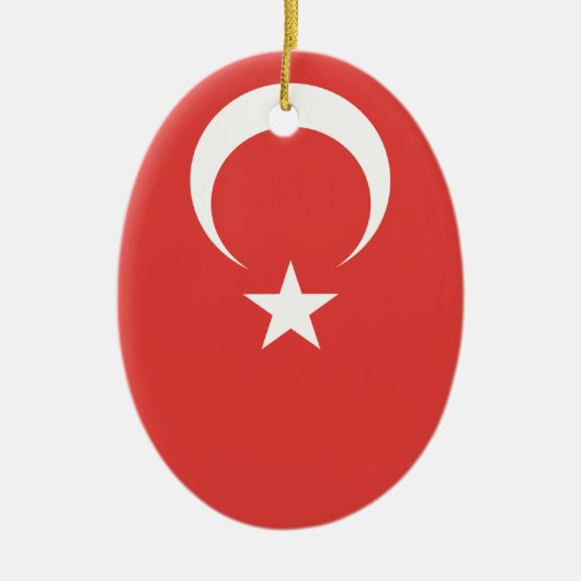 Turkse vlag keramisch ornament (Voorkant)