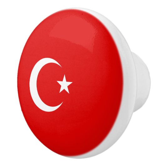 Turkse vlag keramische knop (Rechts)