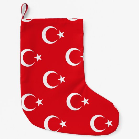 Turkse vlag kleine kerstsok (Voorkant)