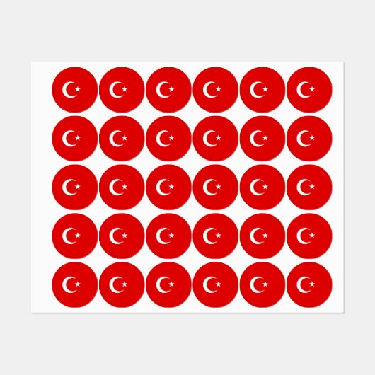 Turkse vlag labels (Vel)