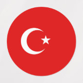 Turkse vlag labels (Design 1)