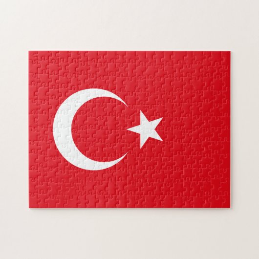 Turkse vlag legpuzzel (Horizontaal)