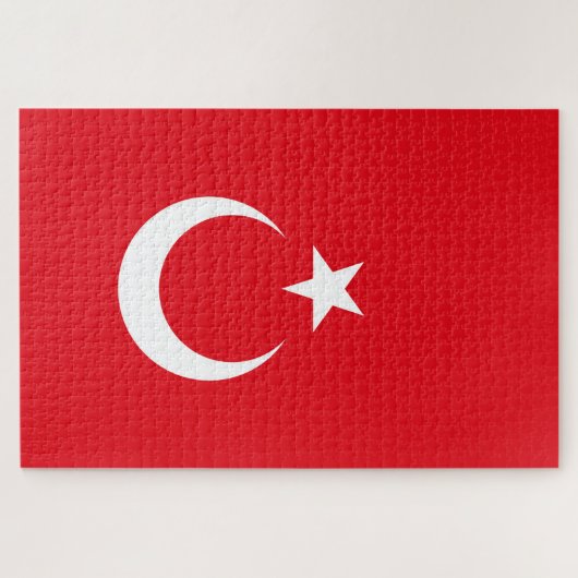 Turkse vlag legpuzzel (Horizontaal)