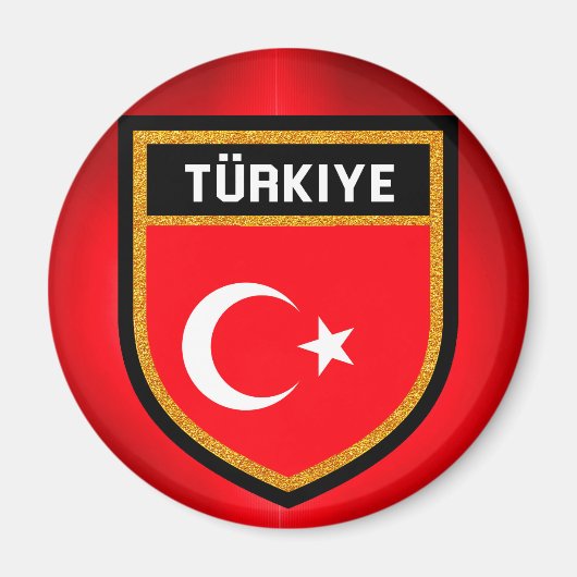Turkse vlag magneet (Voorkant)