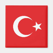 Turkse vlag magneet (Voorkant)