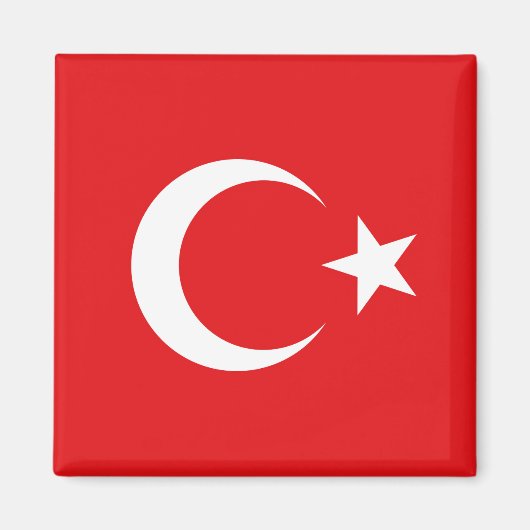 Turkse vlag magneet (Voorkant)