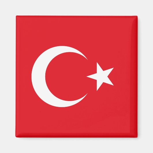 Turkse vlag magneet (Voorkant)