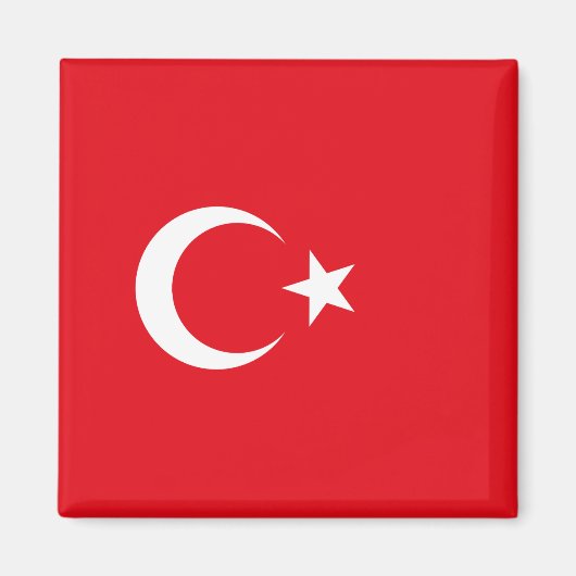 Turkse vlag magneet (Voorkant)