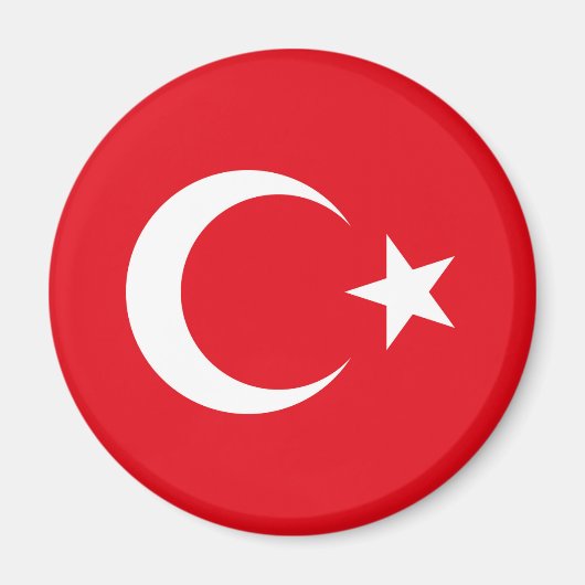 Turkse vlag magneet (Voorkant)