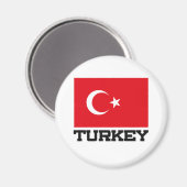 Turkse vlag magneet (Voorkant / Achterkant)