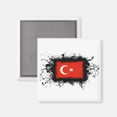 Turkse vlag magneet (Voorkant / Achterkant)