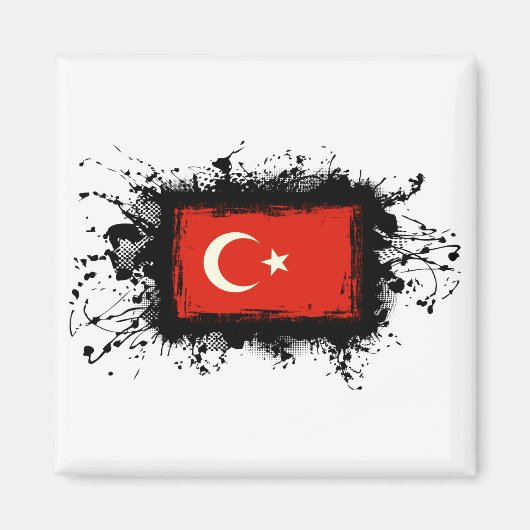 Turkse vlag magneet (Voorkant)
