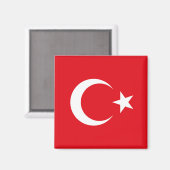 Turkse vlag magneet (Voorkant / Achterkant)