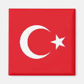 Turkse vlag magneet (Voorkant)