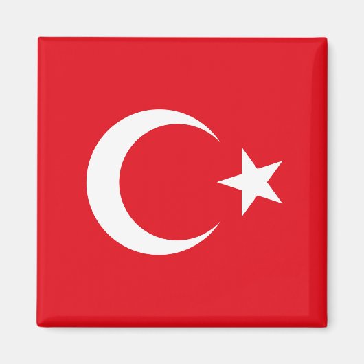 Turkse vlag magneet (Voorkant)