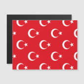 Turkse vlag magnetische uitnodiging (Voorkant / Achterkant)