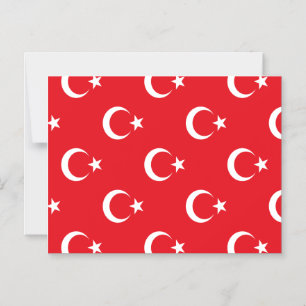 Turkse vlag magnetische uitnodiging