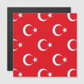 Turkse vlag magnetische uitnodiging (Voorkant / Achterkant)