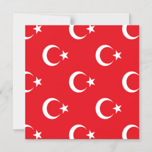 Turkse vlag magnetische uitnodiging