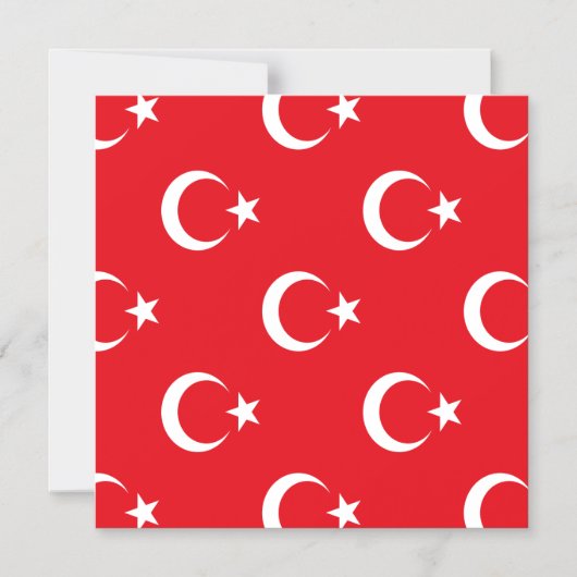 Turkse vlag magnetische uitnodiging (Voorkant)