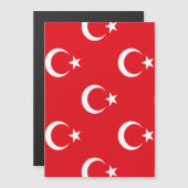 Turkse vlag magnetische uitnodiging (Voorkant / Achterkant)