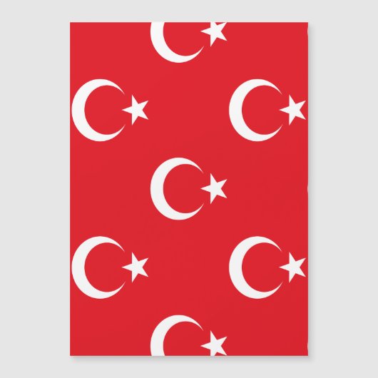 Turkse vlag magnetische uitnodiging (Voorkant)