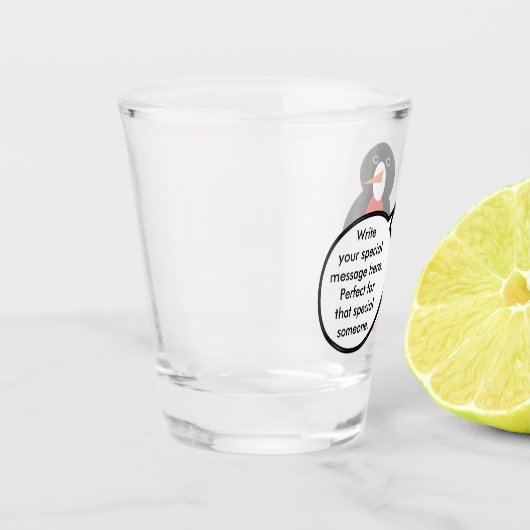 Turkse vlag met mevrouw Penguin Shot Glass Shot Glas (Links)