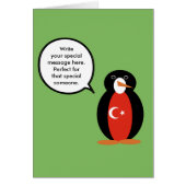 Turkse vlag met mevrouw Talking Penguin Kaart (Voorkant)