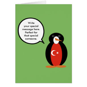 Turkse vlag met mevrouw Talking Penguin Kaart