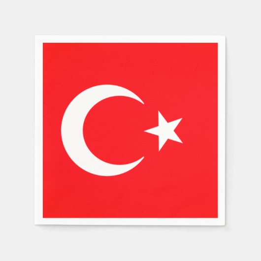 Turkse vlag Napkins Servet (Voorkant)