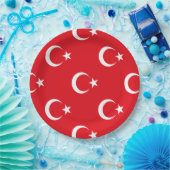 Turkse vlag papieren bordje (Feest)