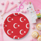 Turkse vlag papieren bordje (Feest)