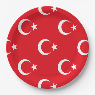 Turkse vlag papieren bordje