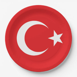Turkse vlag papieren bordje
