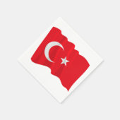 Turkse vlag papieren servetten (Hoek)