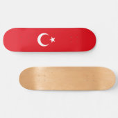 Turkse vlag persoonlijk skateboard (Horizontaal)