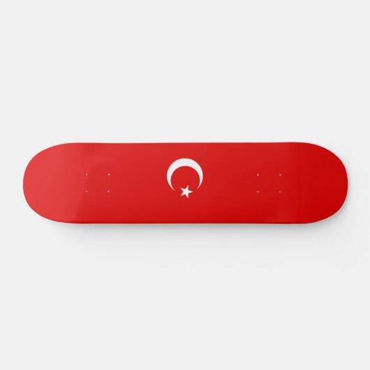 Turkse vlag persoonlijk skateboard (Horizontaal)