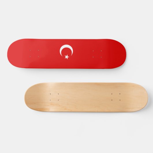 Turkse vlag persoonlijk skateboard (Horizontaal)