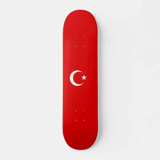 Turkse vlag persoonlijk skateboard (Voorkant)