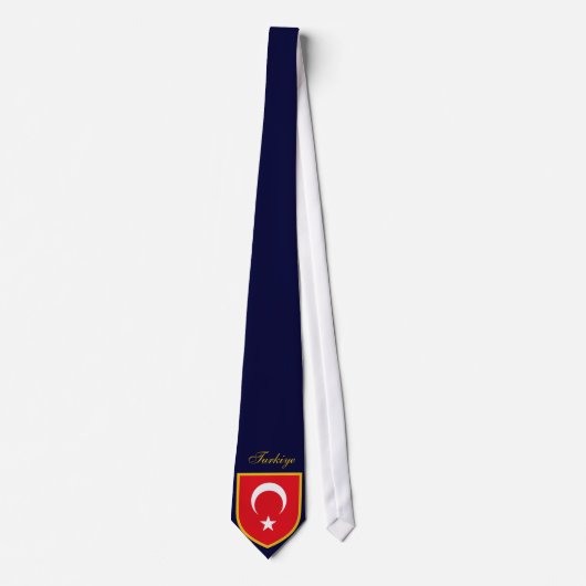 Turkse Vlag Persoonlijke Das Aangepaste Naam Nekda (Voorkant)