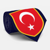 Turkse Vlag Persoonlijke Das Aangepaste Naam Nekda (Opgerold)