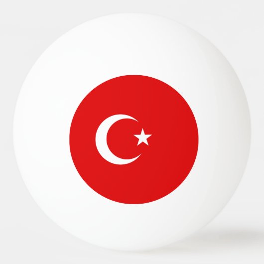 Turkse vlag pingpongbal (Voorkant)