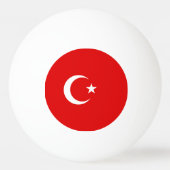 Turkse vlag pingpongbal (Achterkant)
