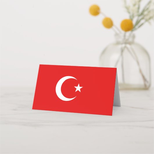 Turkse vlag plaatskaartje (Voorkant)
