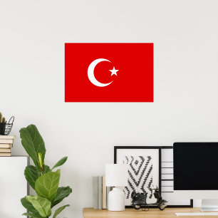 Turkse vlag poster
