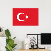 Turkse vlag poster (Thuiskantoor)